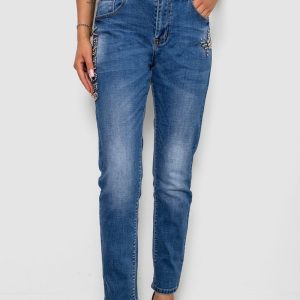 Джинси жіночі однотонні Skinny, колір синій, 244RVE-827 Джинси жіночі однотонні Skinny, колір синій, 244RVE-827