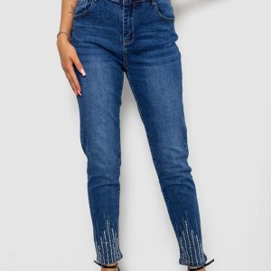 Джинси жіночі однотонні Skinny, колір синій, 244R7217 Джинси жіночі однотонні Skinny, колір синій, 244R7217