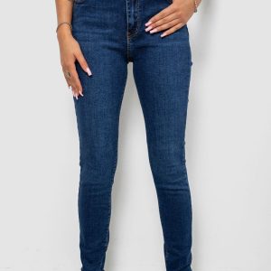 Джинси жіночі однотонні Skinny, колір темно-синій, 244R2001-B Джинси жіночі однотонні Skinny, колір темно-синій, 244R2001-B