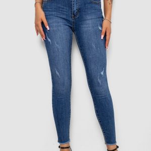 Джинси жіночі однотонні Skinny, колір синій, 244RS5712 Джинси жіночі однотонні Skinny, колір синій, 244RS5712