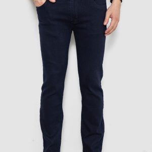Джинси чоловічі однотонні Straight, колір синій, 244R1049-1