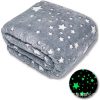 3kjcafyp4e3kcfyv.jpg Плед, що світиться в темряві, плюшеве покривало Blanket kids Magic Star 150х100 см флісова ковдра Gray