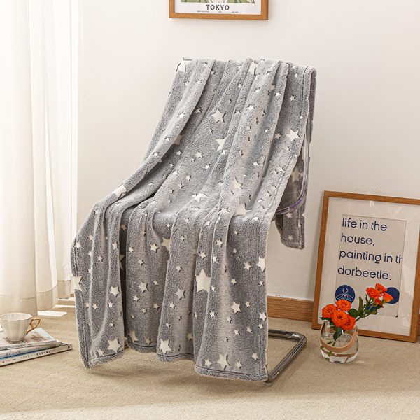 3ujcvfypk3jcfyv.jpg Плед, що світиться в темряві, плюшеве покривало Blanket kids Magic Star 150х100 см флісова ковдра Gray