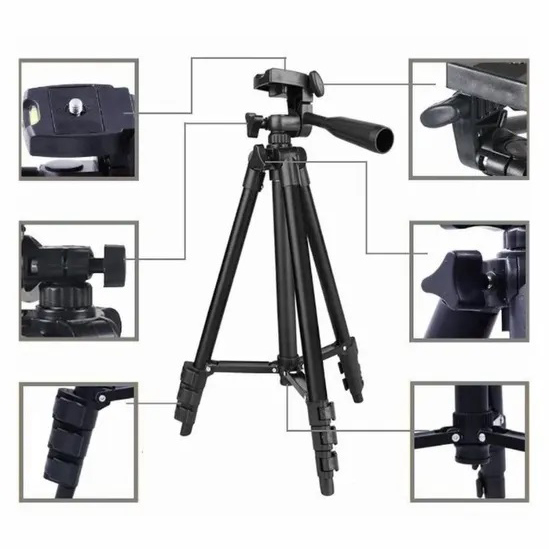 3wfgt4werfsderds.jpg Штатив для телефону та фотоапарата Tripod 3120 PRO портативний трипод 0,35-1.02м висота