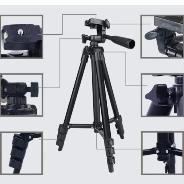 4r3wedsft4reasd.jpg Штатив для телефону та фотоапарата Tripod 3120 PRO портативний трипод 0,35-1.02м висота