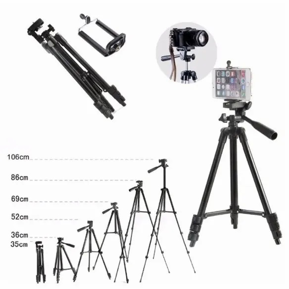4rdfgt3rqweasd.jpg Штатив для телефону та фотоапарата Tripod 3120 PRO портативний трипод 0,35-1.02м висота