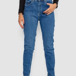 Джинси жіночі Mom-fit стрейч, колір синій, 244R1134 Джинси жіночі Mom-fit стрейч, колір синій, 244R1134
