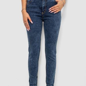 Джинси жіночі однотонні Skinny, колір синій, 244R1268 Джинси жіночі однотонні Skinny, колір синій, 244R1268