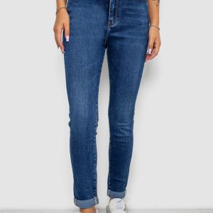 Джинси жіночі однотонні Skinny, колір синій, 244R6672 Джинси жіночі однотонні Skinny, колір синій, 244R6672