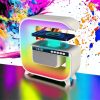 Нічний акумуляторний RGB G3 з бездротовою зарядкою 15W Bluetooth колонка Настільна смарт лампа White