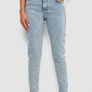 Джинси жіночі однотонні Skinny, колір блакитний, 244R1743S21 Джинси жіночі однотонні Skinny, колір блакитний, 244R1743S21