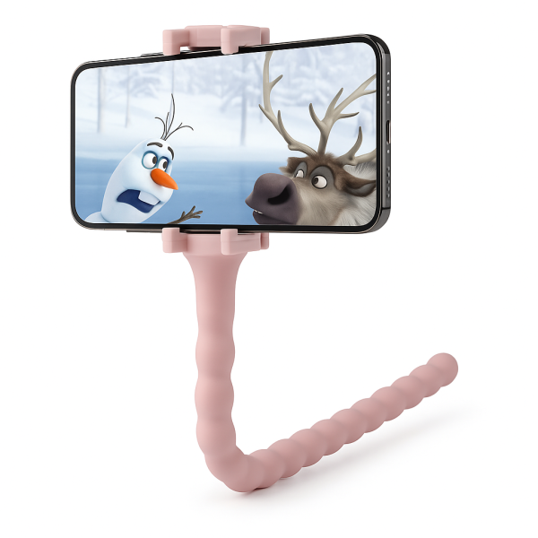 Гнучкий тримач для телефону з універсальними присосками Cute Worm Lazy Holder. Колір: рожевий