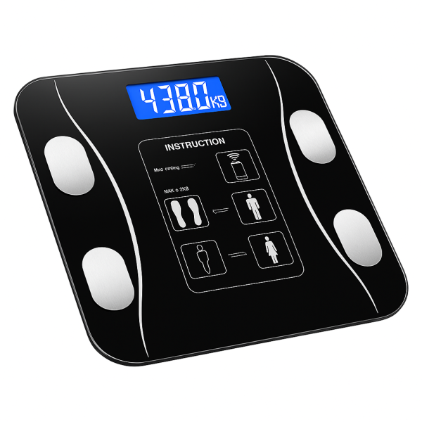 catalog_1772649128_130.png Розумні смарт-ваги Scale TY-619 електронні з додатком на телефон LCD-дисплей скло Black