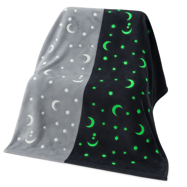 catalog_1774729416_127.png Плед, що світиться в темряві, плюшеве покривало Blanket kids Magic Star 150х100 см флісова ковдра Gray