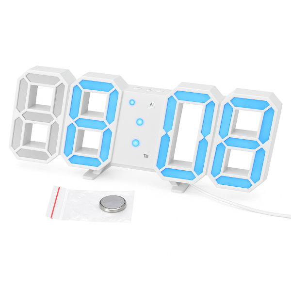 catalog_1787704837_913.png Годинник настільний LY-1089 з білим підсвічуванням LED синій, Годинник настільний професійний електронний