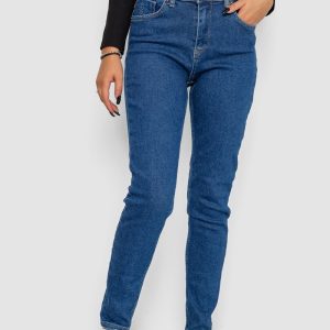 Джинси жіночі Mom-fit стрейч, колір синій, 244R1132 Джинси жіночі Mom-fit стрейч, колір синій, 244R1132