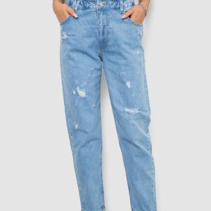 Джинси жіночі Mom-fit, колір блакитний, 244R1601S20-LZ