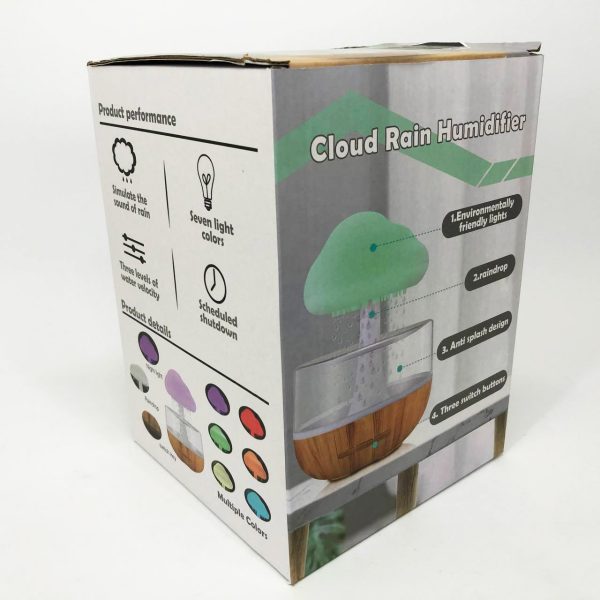 ceuirpipufiu.jpg Нічник-зволожувач з ефектом дощу Cloud Rain Humidifier, Аромадіфузор зволожувач повітря для дому