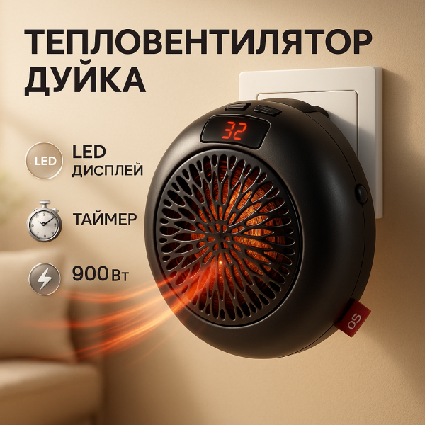 Обігрівач Wonder Heater 900Вт, тепловентилятор для дому, обігрівач дуйчик, тепловентилятор дуйка