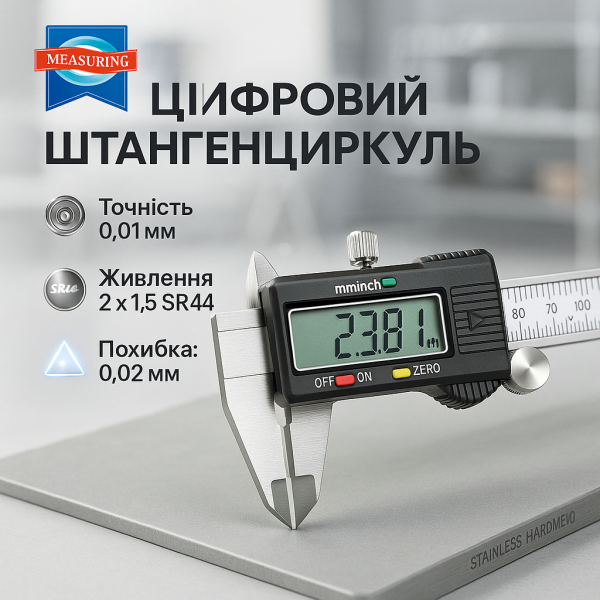 creative_1772352342_461.png Електронний цифровий Штангенциркуль Digital Caliper 0-150 мм з LCD дисплеєм у кейсі мікрометр електронний
