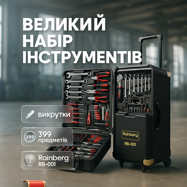 creative_1772916871_167.png Набір інструментів Rainberg RB-001 з 399 предметів