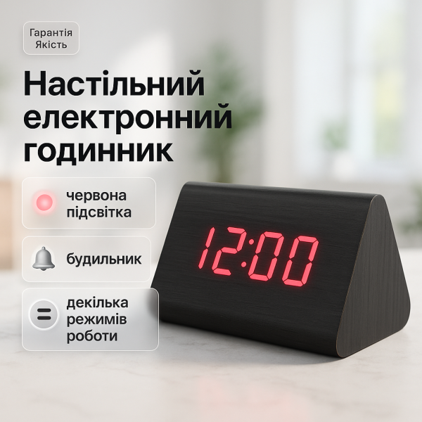 creative_1781531524_644.png Годинник настільний VST-864 з червоним підсвічуванням, Світлодіодний настільний дорожній електронний годинник