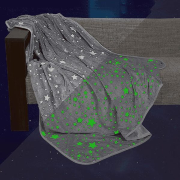cufiauckkvfik3jcu.jpg Плед, що світиться в темряві, плюшеве покривало Blanket kids Magic Star 150х100 см флісова ковдра Gray