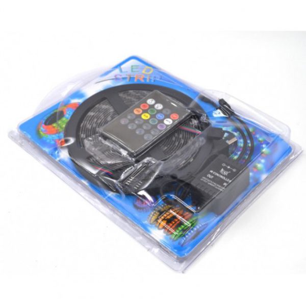 cuvyvayucvays.jpg Світлодіодна стрічка SMD 5050 RGB LED 5 м IP65 з пультом та блоком живлення 220v, 5м, Стрічка світлодіодна 5050