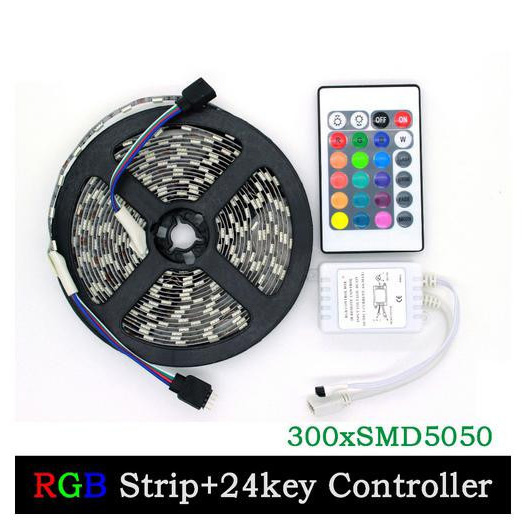 cyfvvaucfy.jpg Світлодіодна стрічка SMD 5050 RGB LED 5 м IP65 з пультом та блоком живлення 220v, 5м, Стрічка світлодіодна 5050