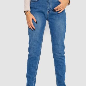Джинси жіночі Mom-fit стрейч, колір синій, 244R1133 Джинси жіночі Mom-fit стрейч, колір синій, 244R1133