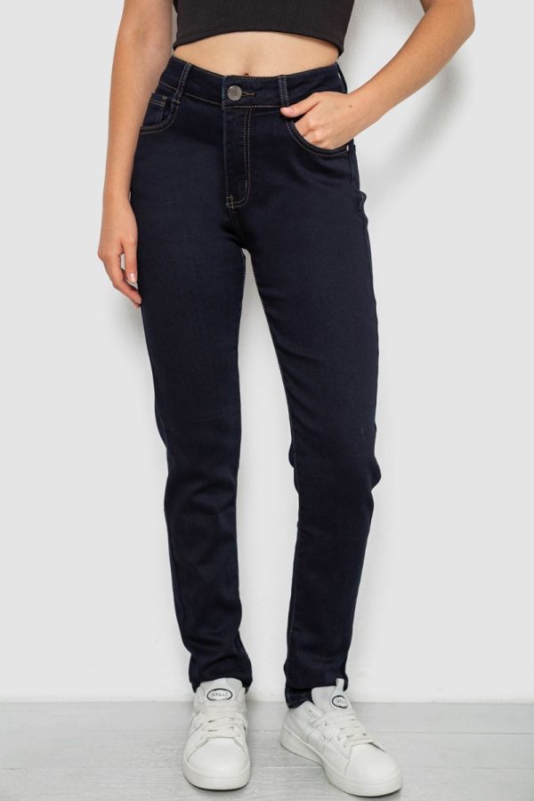 Джинси жіночі однотонні Skinny, колір синій, 244R8911 Джинси жіночі однотонні Skinny, колір синій, 244R8911