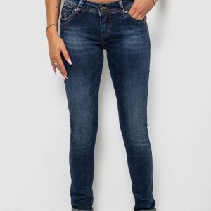 Джинси жіночі однотонні Skinny, колір синій, 244RSH9518 Джинси жіночі однотонні Skinny, колір синій, 244RSH9518