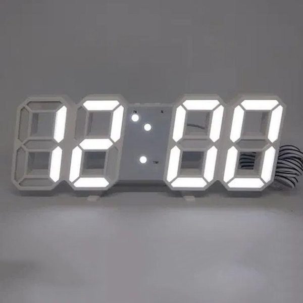 epuyvpyvyvfu.jpg Годинник настільний LY-1089 з білим підсвічуванням LED білий, Годинник електронний світиться, Електронний годинник VST