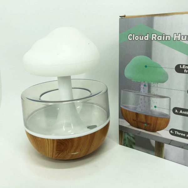 ewsgrrgsagre.jpg Нічник-зволожувач з ефектом дощу Cloud Rain Humidifier, Аромадіфузор зволожувач повітря для дому