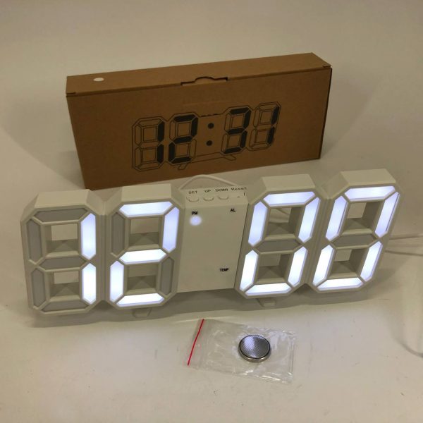 grsdgsedgsaes.jpg Годинник настільний LY-1089 з білим підсвічуванням LED білий, Годинник електронний світиться, Електронний годинник VST
