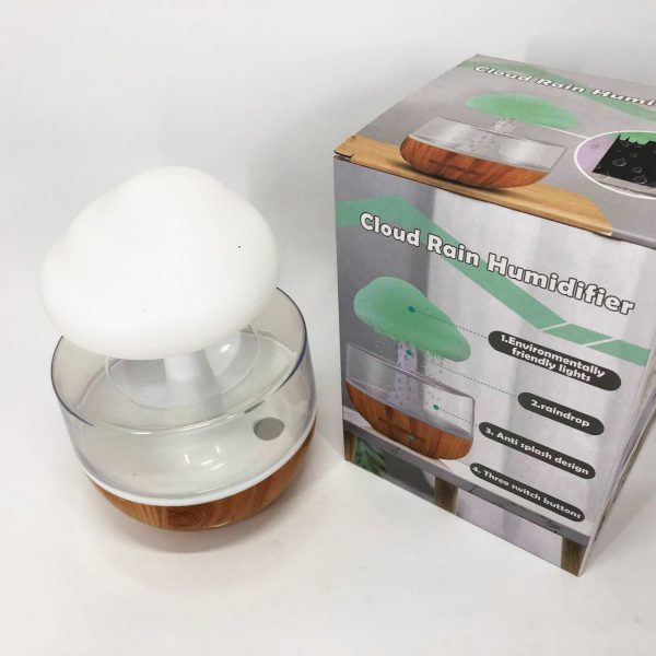 gtesdgsagwae.jpg Нічник-зволожувач з ефектом дощу Cloud Rain Humidifier, Аромадіфузор зволожувач повітря для дому