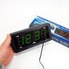 hrfdbrdfgsef.jpg Годинник електронний Caixing CX 2159 12В 220В Настільні Настінні Будильник Чорний корпус Зелені цифри