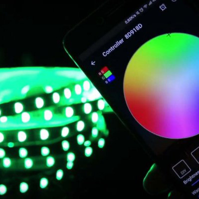 jucfvycjf.jpg Світлодіодна стрічка SMD 5050 RGB LED 5 м IP65 з пультом та блоком живлення 220v, 5м, Стрічка світлодіодна 5050