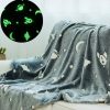 kcvfyk3jucfy.jpg Плед, що світиться в темряві, плюшеве покривало Blanket kids Magic Star 150х100 см флісова ковдра Gray