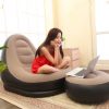 kpapyvarkvrkav.jpg Надувне крісло з пуфом для відпочинку AIR SOFA велюрове Brown