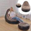 kparavkakp.jpg Надувне крісло з пуфом для відпочинку AIR SOFA велюрове Brown