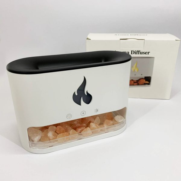 kpivpuivfpivipvpif.jpg Лампа зволожувач повітря Docsal Flame 3 в 1 з соляним камінням, Портативний зволожувач лампа біла