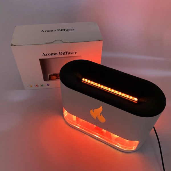 kupivpivfpikpf.jpg Лампа зволожувач повітря Docsal Flame 3 в 1 з соляним камінням, Портативний зволожувач лампа біла
