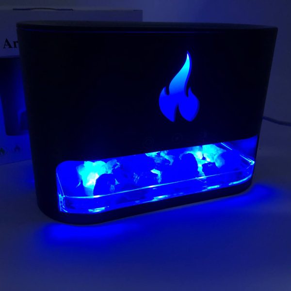 kvairtvairvairv.jpg Лампа зволожувач повітря Docsal Flame 3 в 1 з соляним камінням, Портативний зволожувач лампа чорна