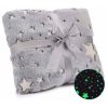 pcufivkjkcvafi.jpg Плед, що світиться в темряві, плюшеве покривало Blanket kids Magic Star 150х100 см флісова ковдра Gray