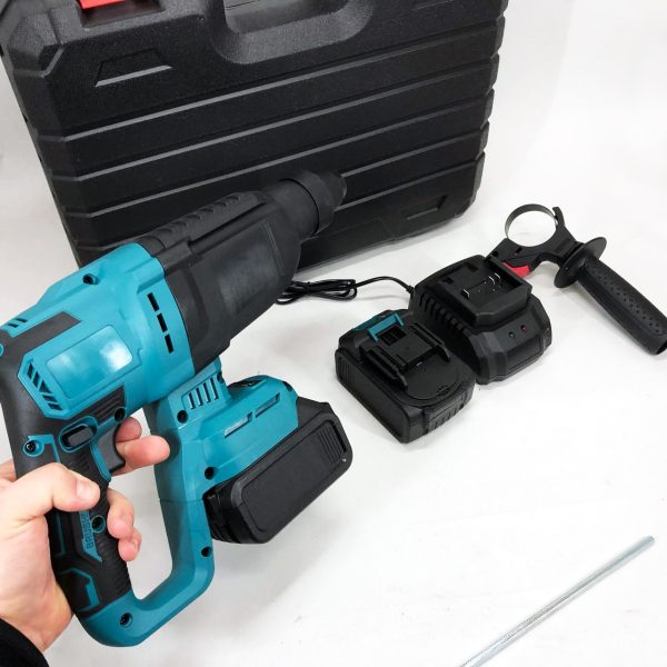 reiavprvpif.jpg Перфоратор акумуляторний безщітковий KRAFFTEC 48V 2 акб 4.0AH дриль на акамуляторі для дому в кейсі