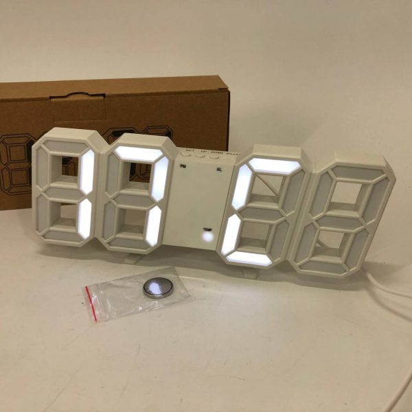 rkppkipipif.jpg Годинник настільний LY-1089 з білим підсвічуванням LED білий, Годинник електронний світиться, Електронний годинник VST