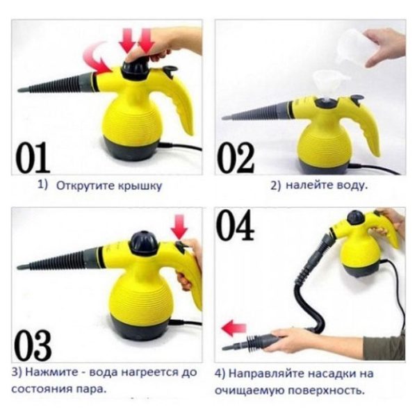 Пароочисник з функцією відпарювача Steam Cleaner Pro 1000 Вт 6 насадок