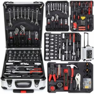 rkvaypauyvvyfvy.jpg Професійний набір інструментів Tools Set KRAFFTEC у валізі з тріскачкою із 408 предметів