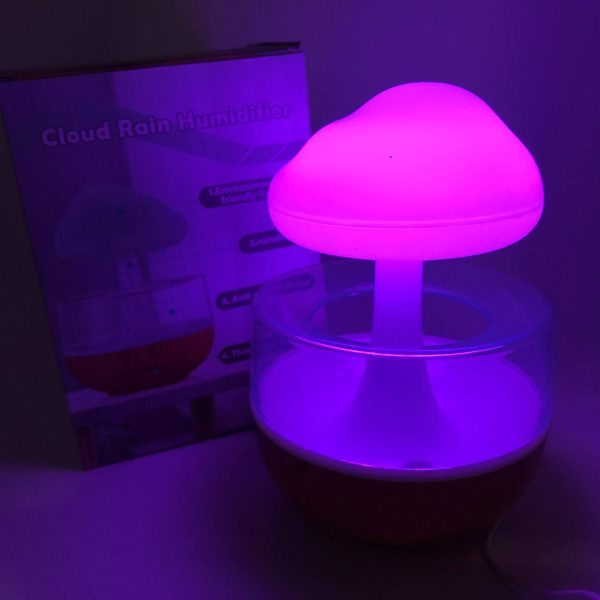 tesdgsdgewsags.jpg Нічник-зволожувач з ефектом дощу Cloud Rain Humidifier, Аромадіфузор зволожувач повітря для дому